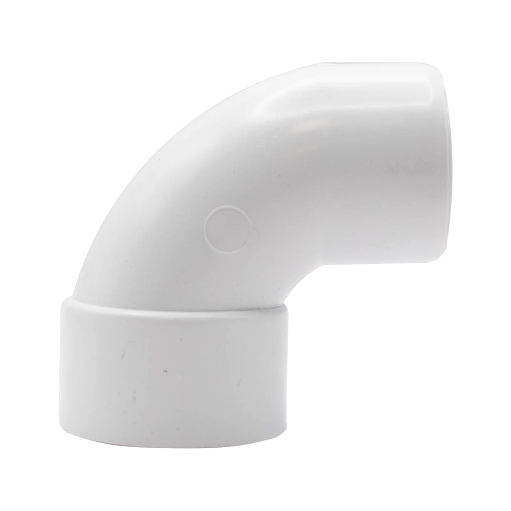 White 32mm Solvent Weld Single Socket 88 Degree Swept Bend (Kayflow)