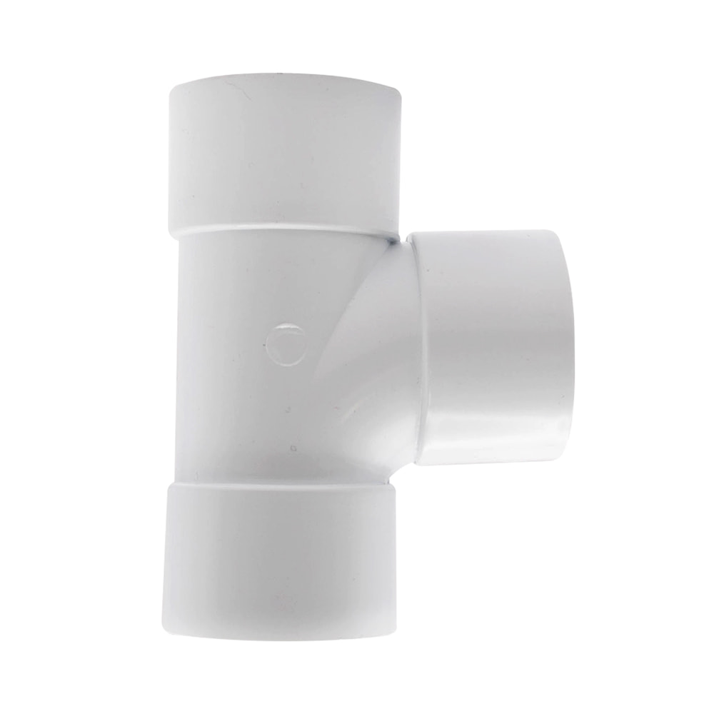 White 32mm Solvent Weld Triple Socket 88 Degree Swept Branch (Kayflow)