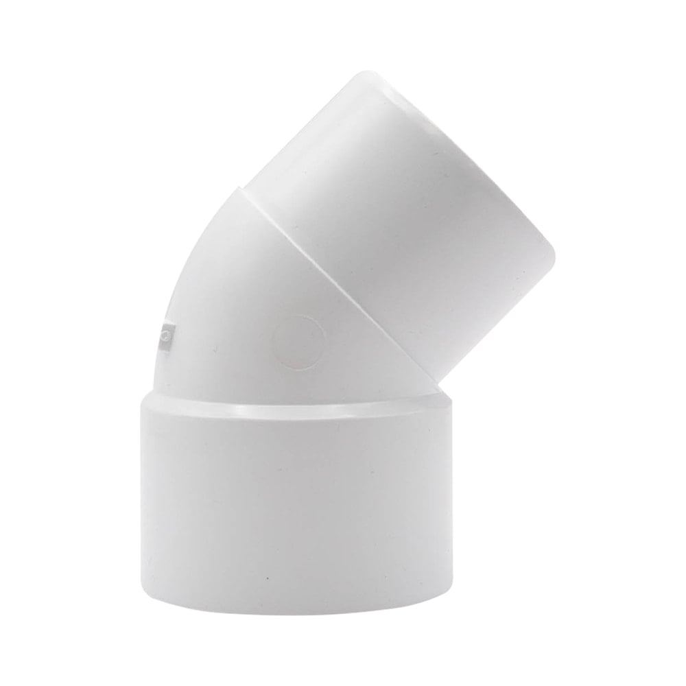40mm Solvent Weld Single Socket 45 Degree Obtuse Bend (White) 40mm Solvent Weld Single Socket 45 Degree Obtuse Bend (White)