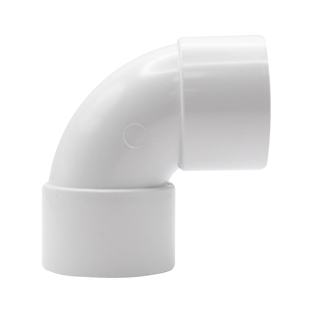 White 40mm Solvent Weld Double Socket 88 Degree Swept Bend (Kayflow)