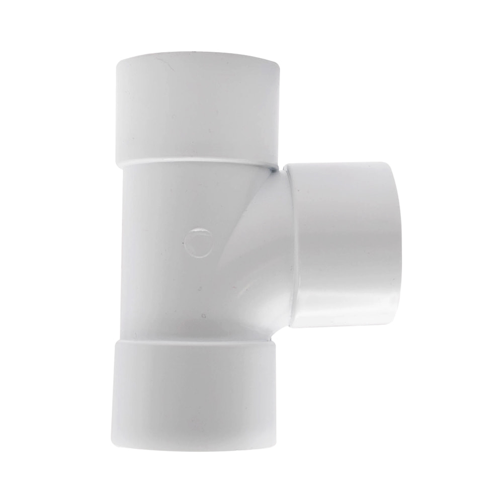White 40mm Solvent Weld Triple Socket 88 Degree Swept Branch (Kayflow)