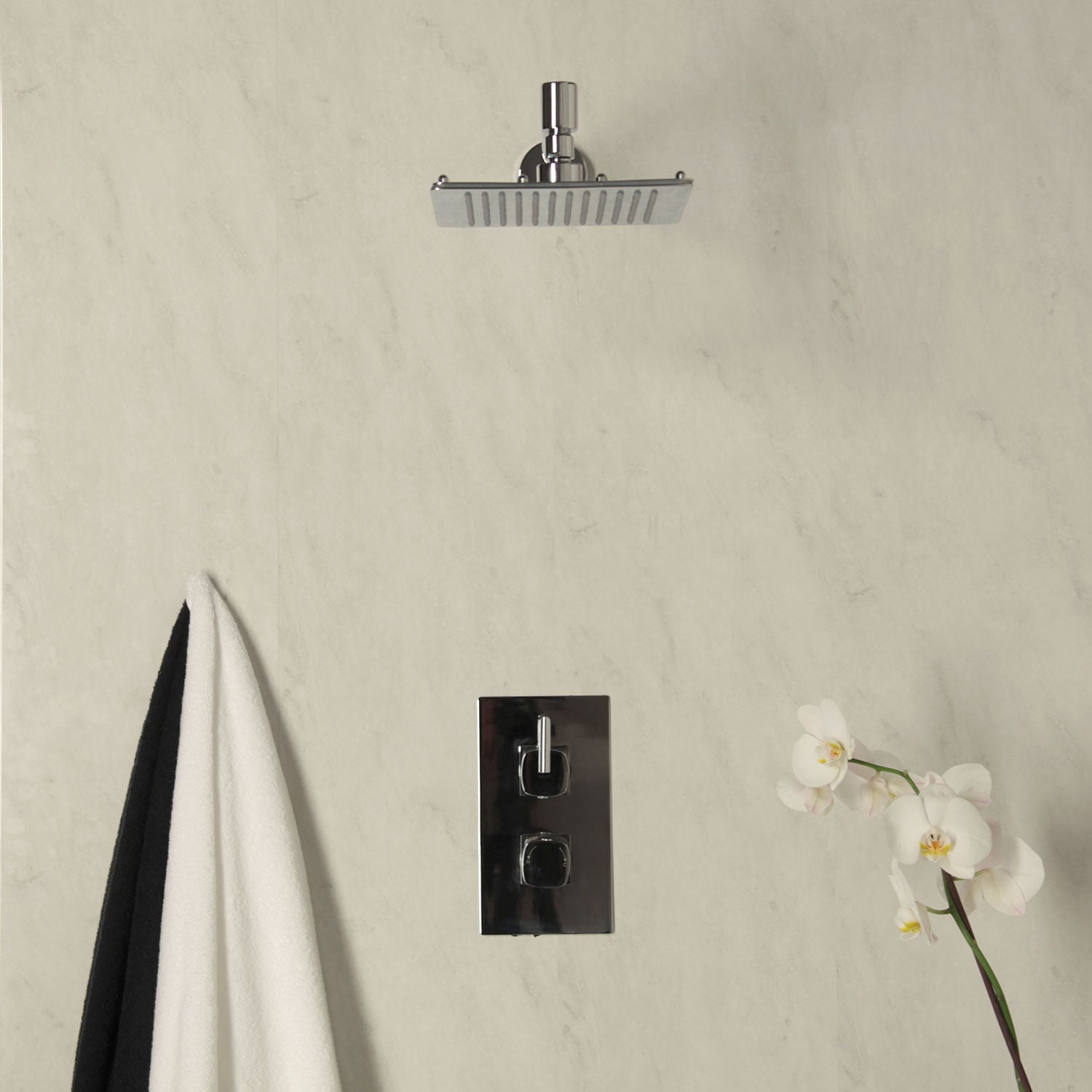Alba Grey Marble 10mm Bathroom Panel Sample Alba Grey Marble 10mm Bathroom Panel Sample