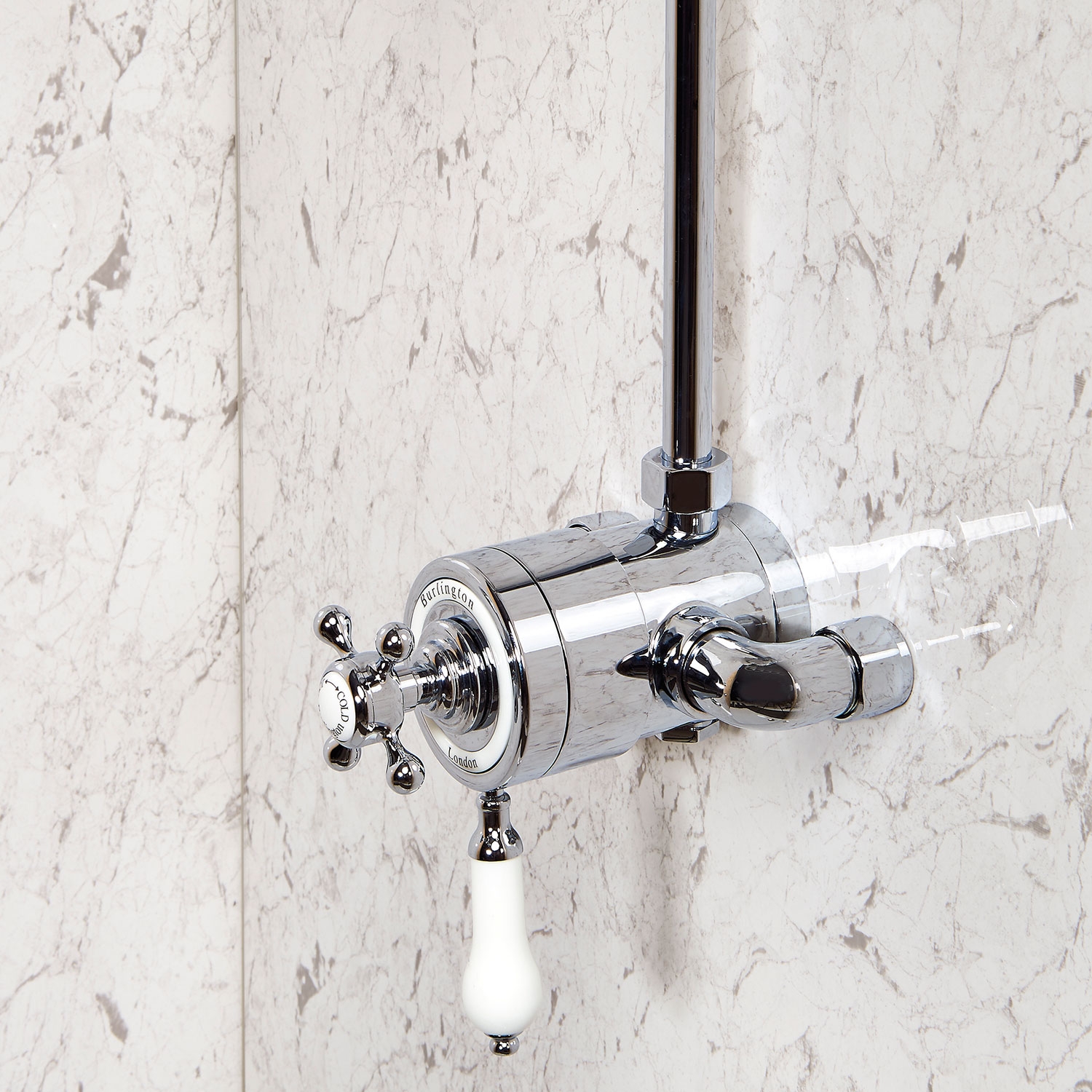 White Marble Shower Panel