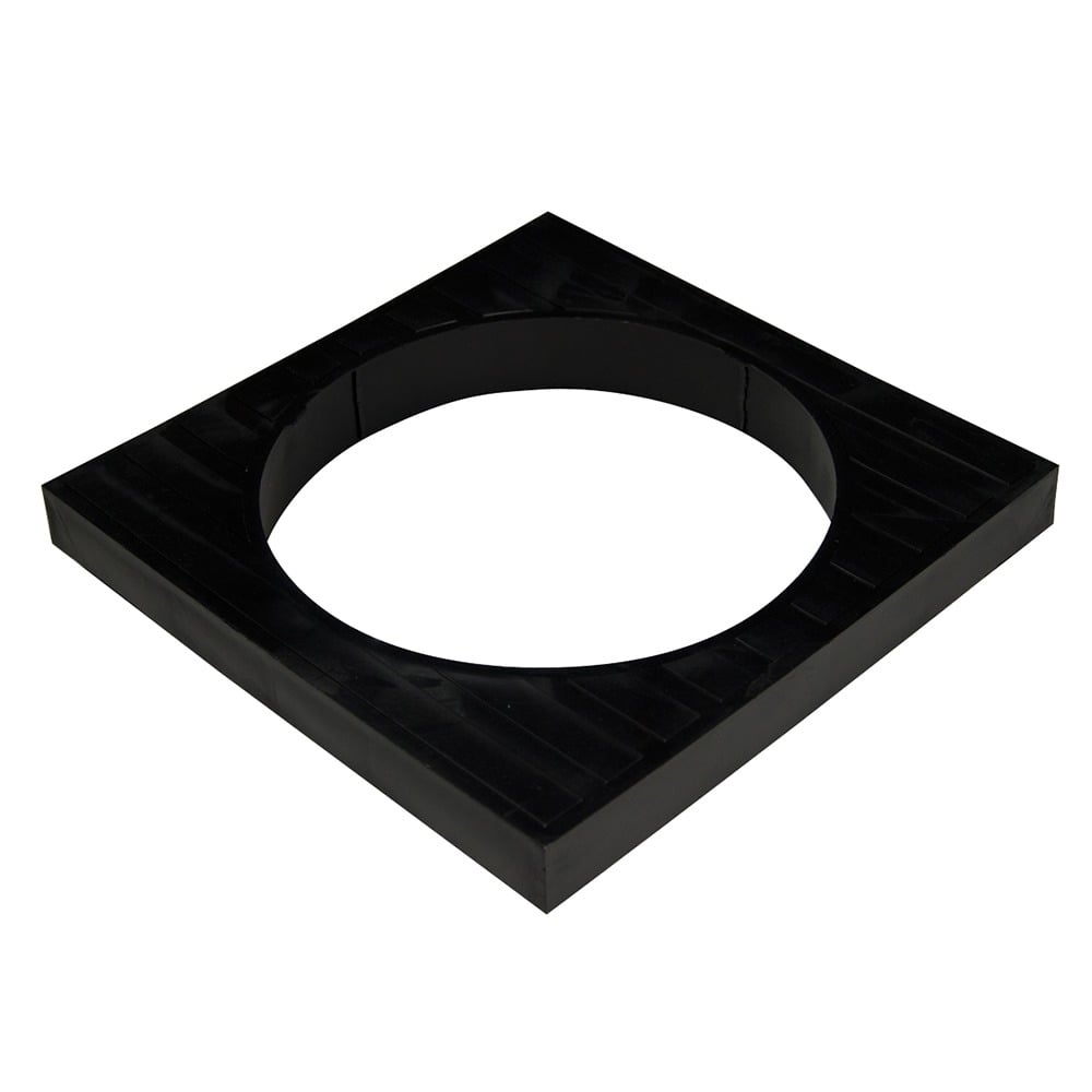 Black 110mm Underground Circular to Square Gully Grid Adapter (Kayflow) Black 110mm Underground Circular to Square Gully Grid Adapter (Kayflow)