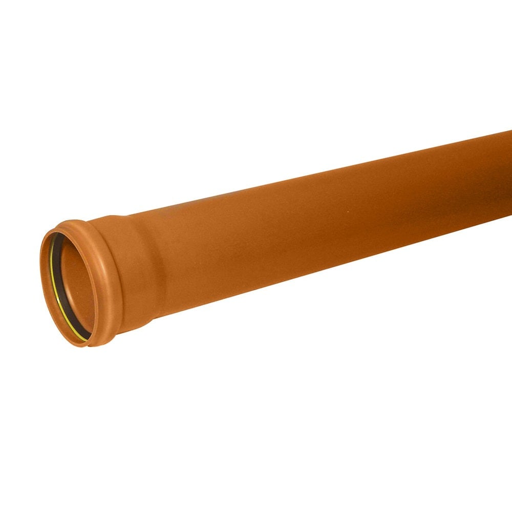 Terracotta 110mm Underground Single Socket Pipe (3m) Terracotta 110mm Underground Single Socket Pipe (3m)