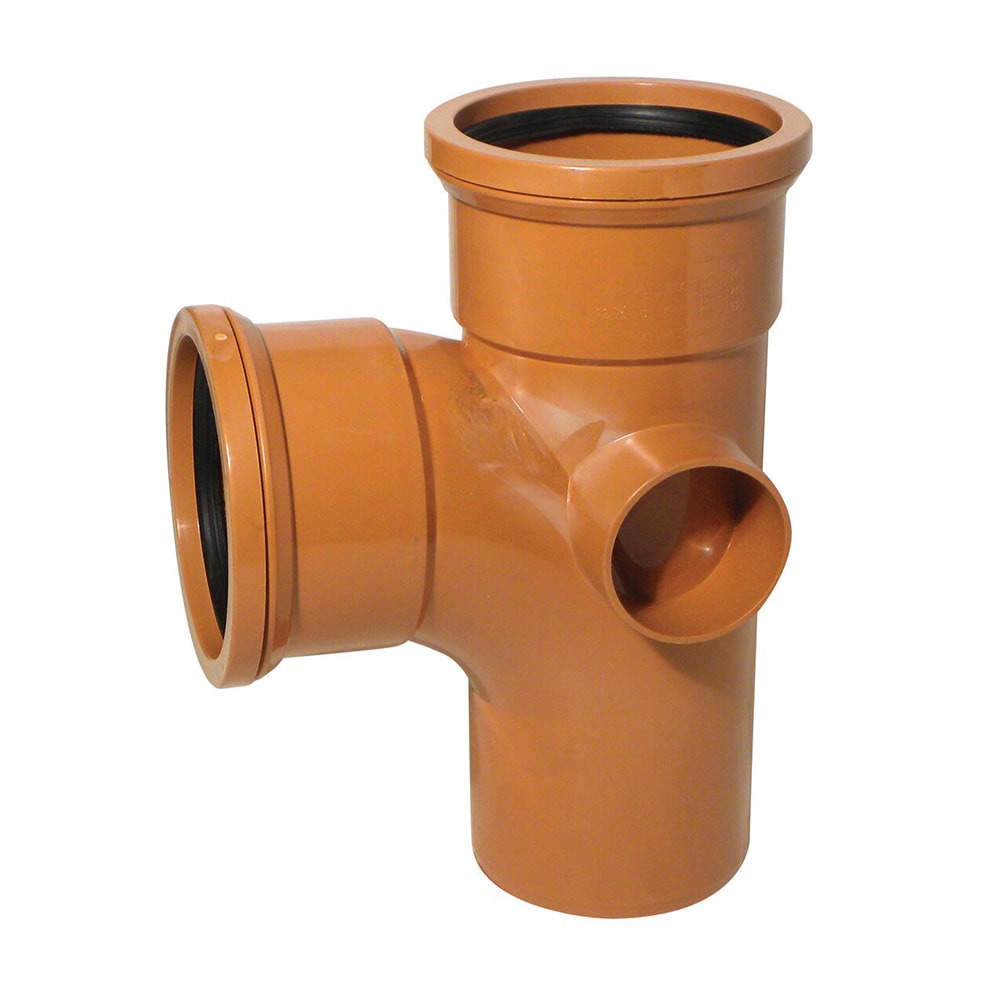 Terracotta 110mm Underground 90 Degree Double Socket Junction with Twin Boss Terracotta 110mm Underground 90 Degree Double Socket Junction with Twin Boss