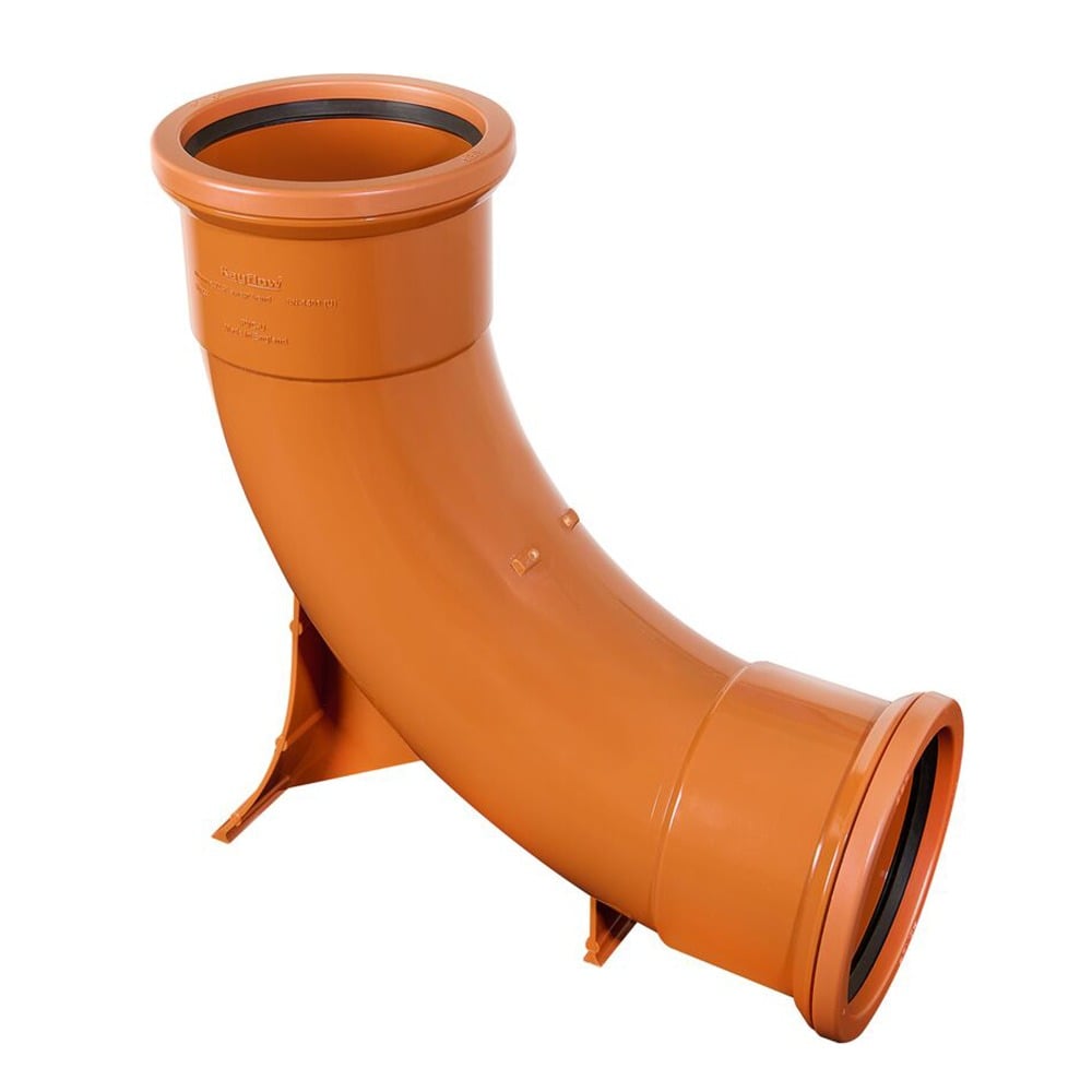 Terracotta 110mm Underground 87.5 Degree Double Socket Rest Bend Terracotta 110mm Underground 87.5 Degree Double Socket Rest Bend