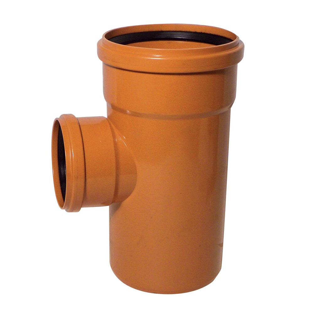 Terracotta 160mm x 110mm Underground 90 Degree Double Socket Junction