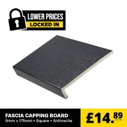 Anthracite Grey Square 9mm x 175mm Fascia Capping Board (5m) Anthracite Grey Square 9mm x 175mm Fascia Capping Board (5m)