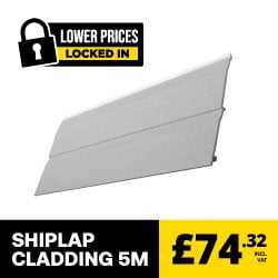 Light Grey Textured 300mm Shiplap Cladding (5m | Kestrel)