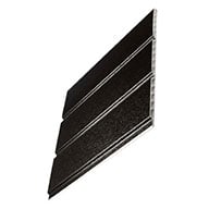 image of a section of Black Ash Woodgrain Soffit Board