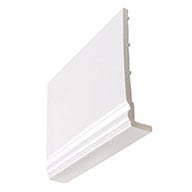 image of a section of 8mm Ogee White Fascia Board