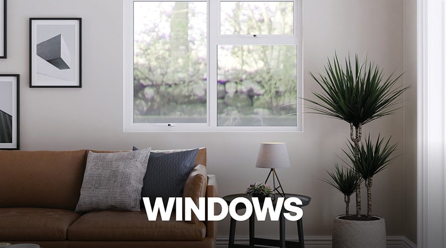 Living Room with White Window Living Room with White Window